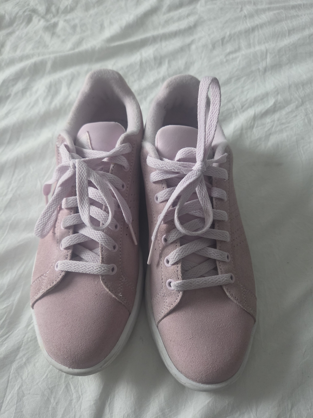 adidas Women's Light Pink Suede Sneakers